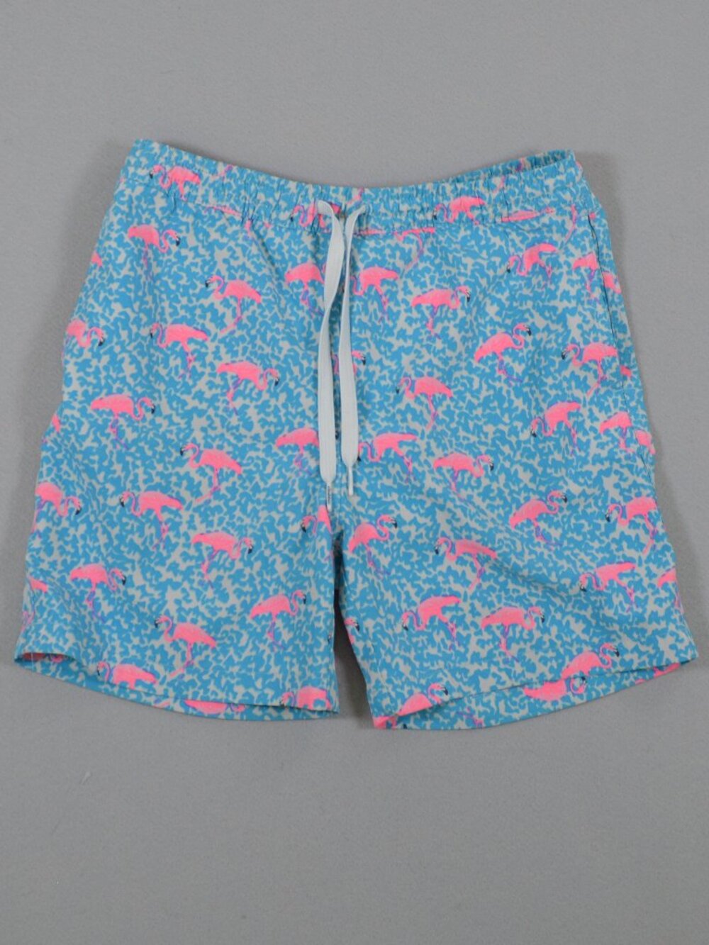 Chubbies Youth Medium Flamingo Swim Trunks Boys 10 12 Blue Pink Lined Beach Shor - Picture 10 of 15